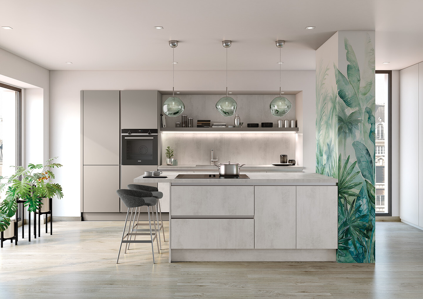 KINGSTON Béton Gris Blanc